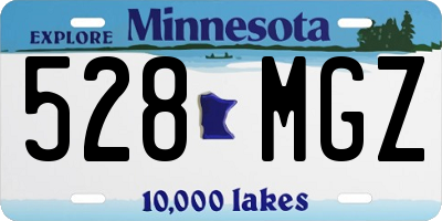 MN license plate 528MGZ