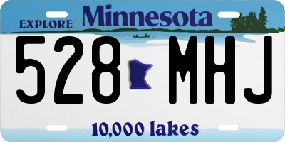MN license plate 528MHJ