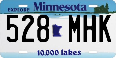 MN license plate 528MHK