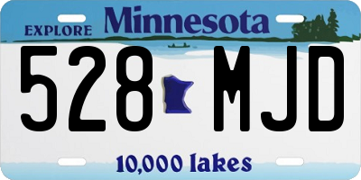 MN license plate 528MJD