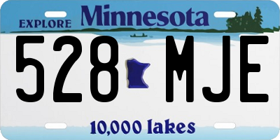 MN license plate 528MJE
