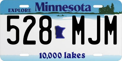 MN license plate 528MJM