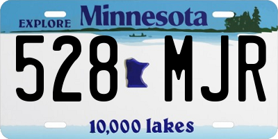 MN license plate 528MJR