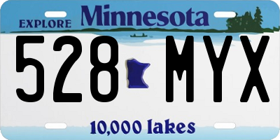 MN license plate 528MYX