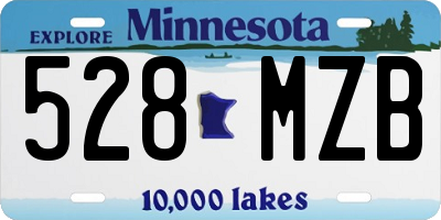 MN license plate 528MZB