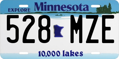 MN license plate 528MZE