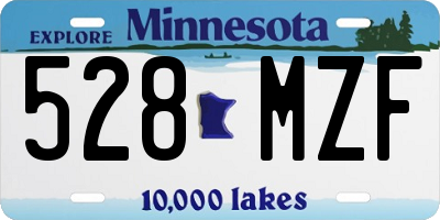 MN license plate 528MZF