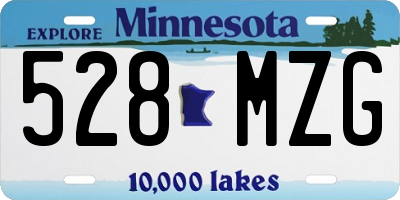 MN license plate 528MZG