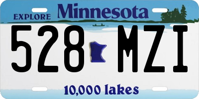 MN license plate 528MZI