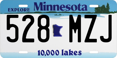 MN license plate 528MZJ