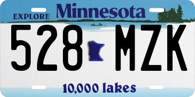 MN license plate 528MZK