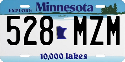 MN license plate 528MZM