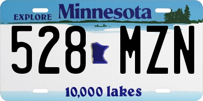 MN license plate 528MZN