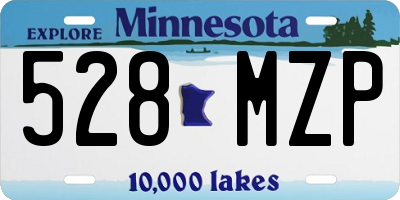 MN license plate 528MZP