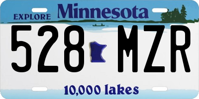 MN license plate 528MZR