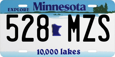 MN license plate 528MZS