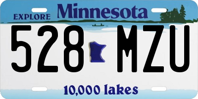 MN license plate 528MZU