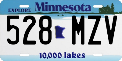 MN license plate 528MZV