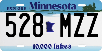 MN license plate 528MZZ
