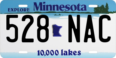 MN license plate 528NAC