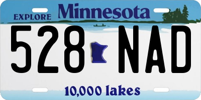 MN license plate 528NAD