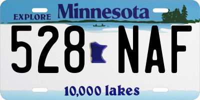 MN license plate 528NAF