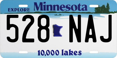 MN license plate 528NAJ