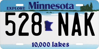 MN license plate 528NAK
