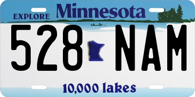 MN license plate 528NAM