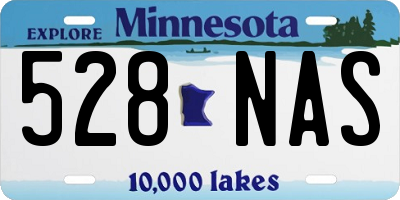 MN license plate 528NAS