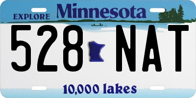 MN license plate 528NAT
