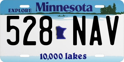 MN license plate 528NAV