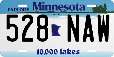 MN license plate 528NAW