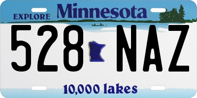 MN license plate 528NAZ