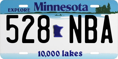 MN license plate 528NBA