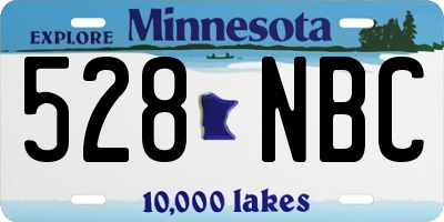 MN license plate 528NBC