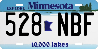 MN license plate 528NBF