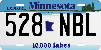 MN license plate 528NBL