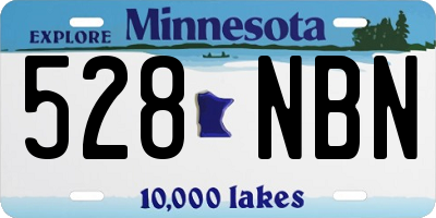 MN license plate 528NBN