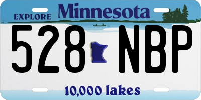 MN license plate 528NBP