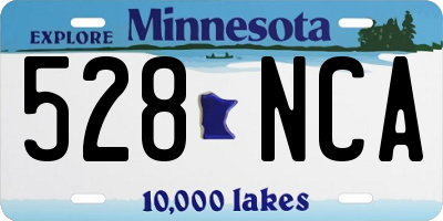 MN license plate 528NCA