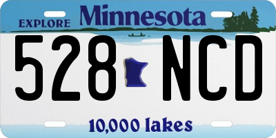 MN license plate 528NCD
