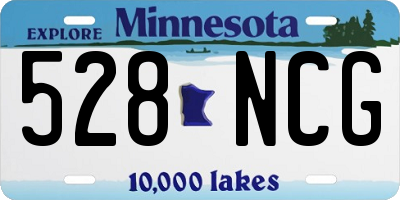 MN license plate 528NCG