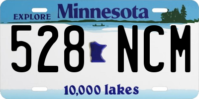 MN license plate 528NCM