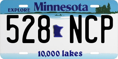 MN license plate 528NCP