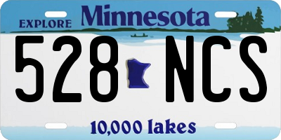 MN license plate 528NCS