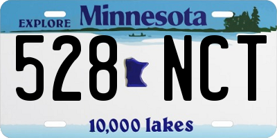 MN license plate 528NCT