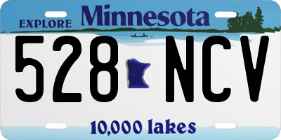 MN license plate 528NCV