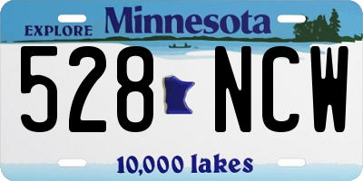 MN license plate 528NCW