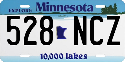 MN license plate 528NCZ
